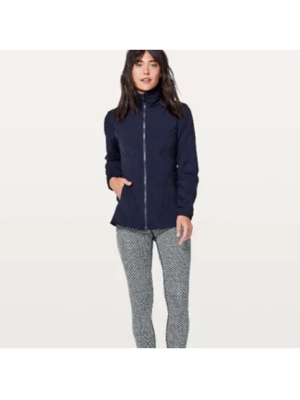 Lululemon Such A Cinch Jacket Midnight Navy Hooded Full Zip Sz 4